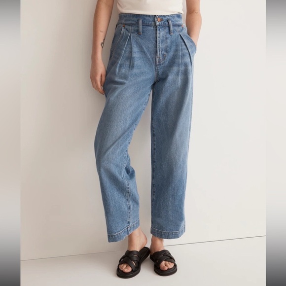 Madewell The Perfect Vintage Wide-Leg Cropped Jean NWOT - Picture 1 of 8